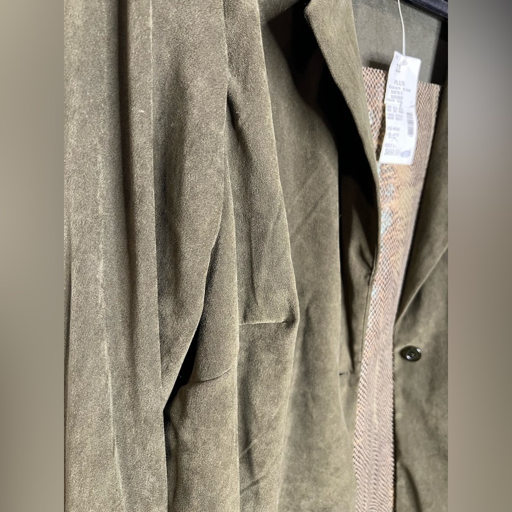 333. NWT Olivia Rose Olive Green Women's Jacket w/Snake insert 22W - Picture 5 of 8